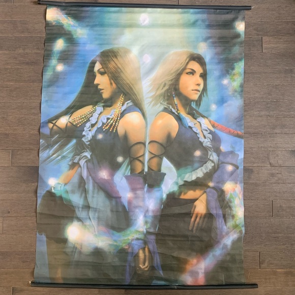 Final Fantasy X-2 Cloth Poster: Yuna and Lenne - Picture 2 of 9